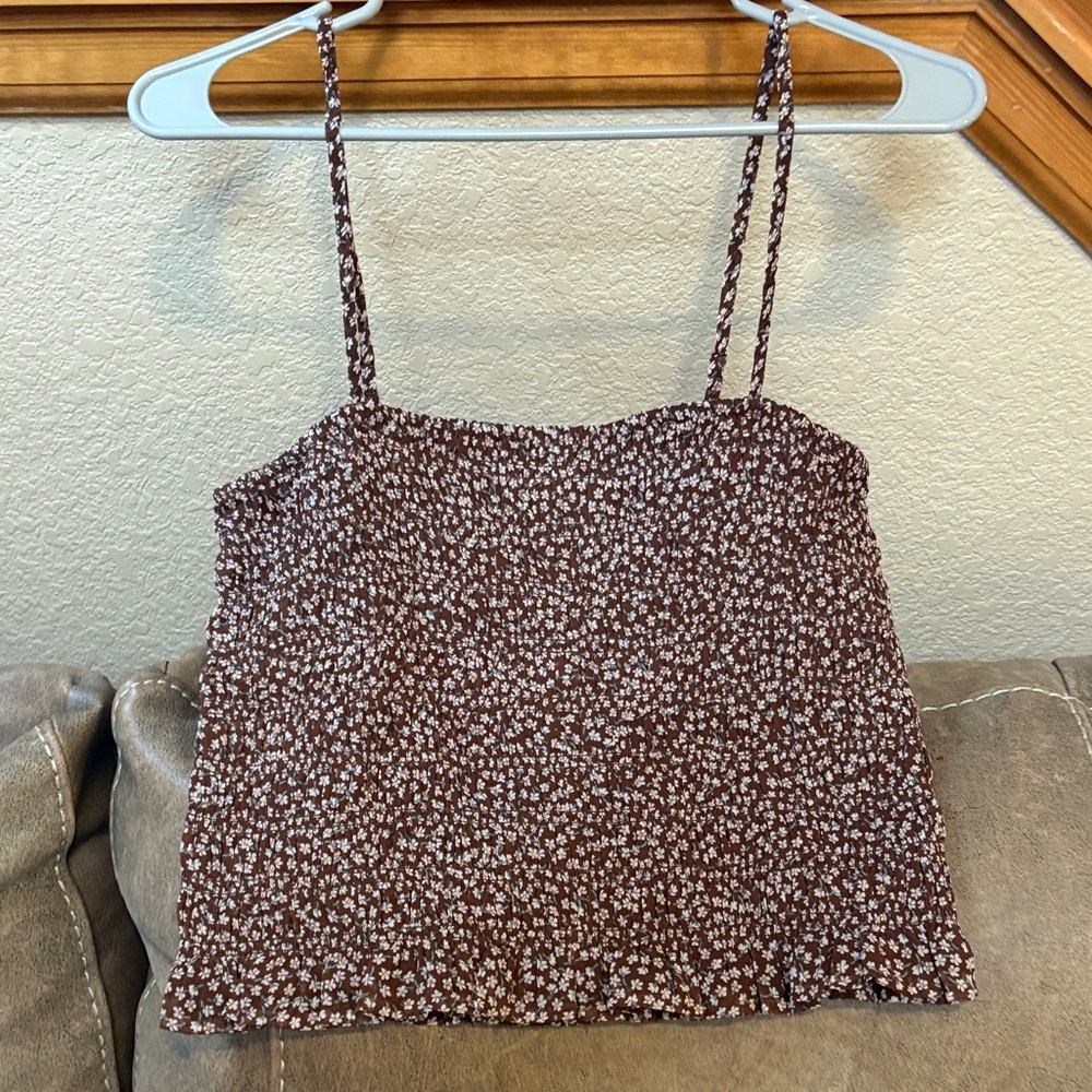 American Eagle Outfitters Brown Floral Camisole